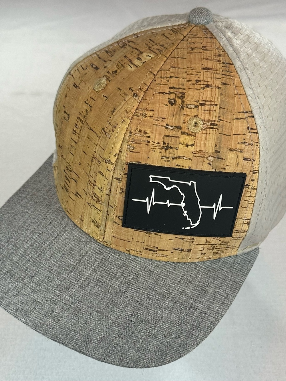 The Heartbeat Brand Florida Cork Flat Bill Snapback